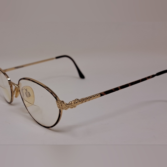 Yves Saint Laurent Women's Glasses Gold Metal Havana Frames 4084 Y119 52-19-130 - Picture 4 of 16